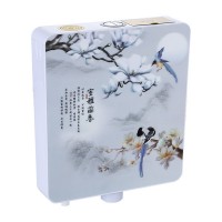 3D沖水箱 掛壁式水箱衛(wèi)生間沖洗水箱 排水箱靜音 花開富貴