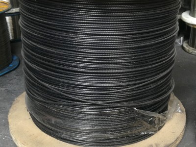 304包塑鋼絲繩包膠裹PVC鋼絲繩 直徑3.2mm/3.18mm 黑色