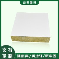 廠家批發(fā)凈化巖棉板巖棉彩鋼板 彩鋼機(jī)制巖棉夾芯板 巖棉夾芯板