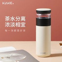 KAKE泡茶杯茶水分離真空316不銹鋼保溫杯子創(chuàng)意花茶杯便攜保溫杯